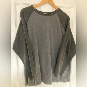 100% Cotton men’s, long sleeve shirt in black and dark gray.